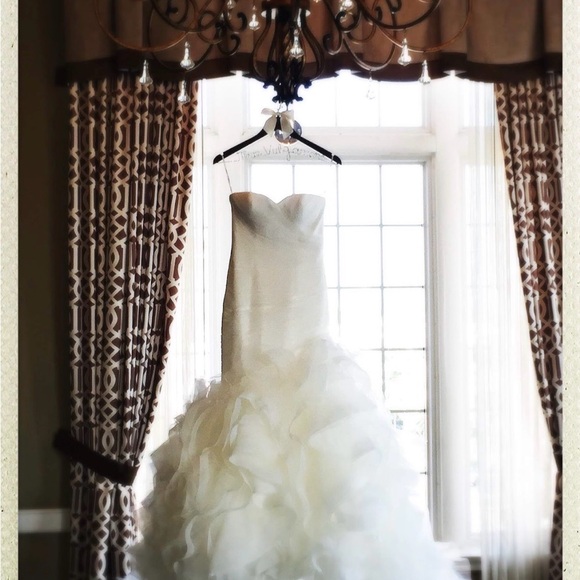 Pronovias Mildred Wedding Gown Size 4 and veil! - Picture 2 of 5